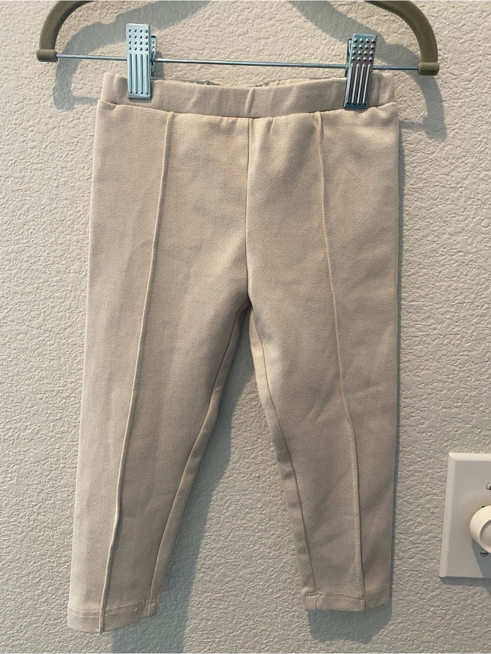 Buttery soft Cream Ponte Knit Front Seam Leggings